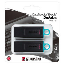 MEMORY DRIVE FLASH USB3.2 / 64GB DTX / 64GB-2P KINGSTON