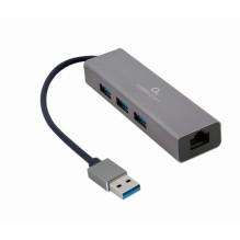 I / O ADAPTER USB3 TO LAN RJ45 / 3xUSB3 A-AMU3-LAN-01 GEMBIRD