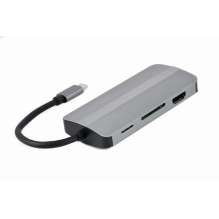 I / O ADAPTERIS USB-C PRIE HDMI / USB3 / 8IN1 A-CM-COMBO8-02 GEMBIRD