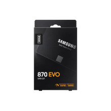 SSD, SAMSUNG, 870 EVO, 500GB, SATA, SATA 3.0, MLC, Rašymo greitis 530 MB/s, Skaitymo greitis 560 MB/s, 2,5&quot;, TBW 30