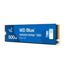 SSD, WESTERN DIGITAL, Blue SN5000, 500GB, M.2, PCIe Gen4, NVMe, Rašymo greitis 4000 MB/s, Skaitymo greitis 5000 MB/s, 2,