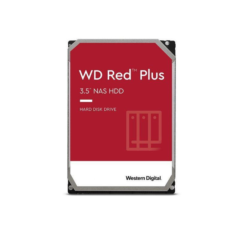 HDD, WESTERN DIGITAL, Red Plus, 4TB, SATA, 256 MB, 5400 rpm, 3,5&quot;, WD40EFPX