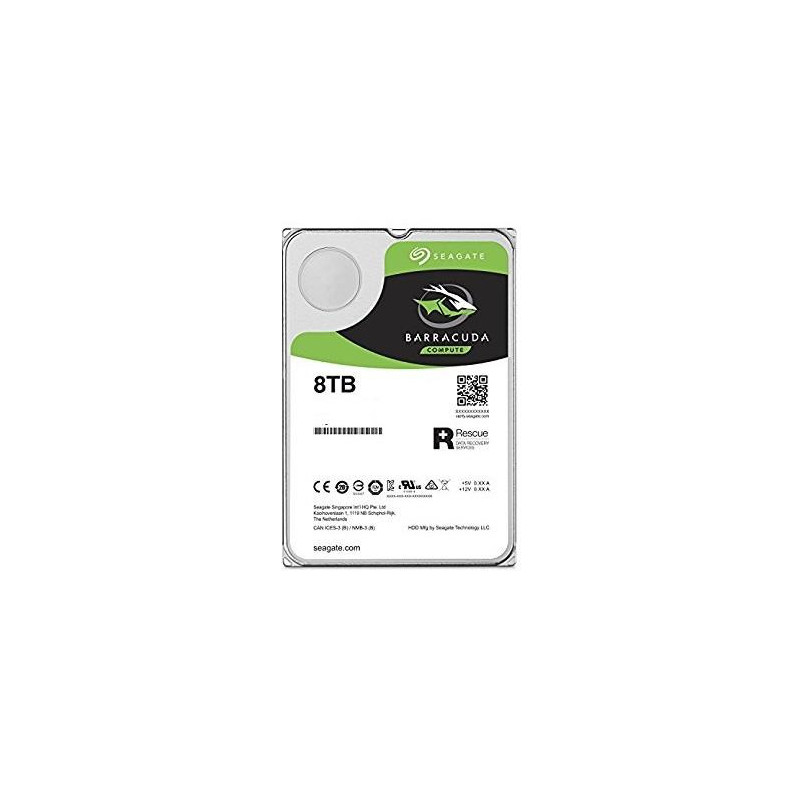 HDD, SEAGATE, Barracuda, 8TB, SATA 3.0, 256 MB, 5400 rpm, Discs / Heads 4 / 8, 3,5&quot;, ST8000DM004