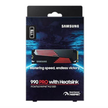 SSD, SAMSUNG, 990 PRO su aušintuvu, 1TB, M.2, PCIE, NVMe, MLC, Rašymo greitis 6900 MB/s, Skaitymo greitis 7450 MB/s, 2,3