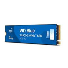 SSD, WESTERN DIGITAL, Blue SN5000, 4TB, M.2, PCIe Gen4, NVMe, Rašymo greitis 5000 MB/s, Skaitymo greitis 5500 MB/s, 2,38