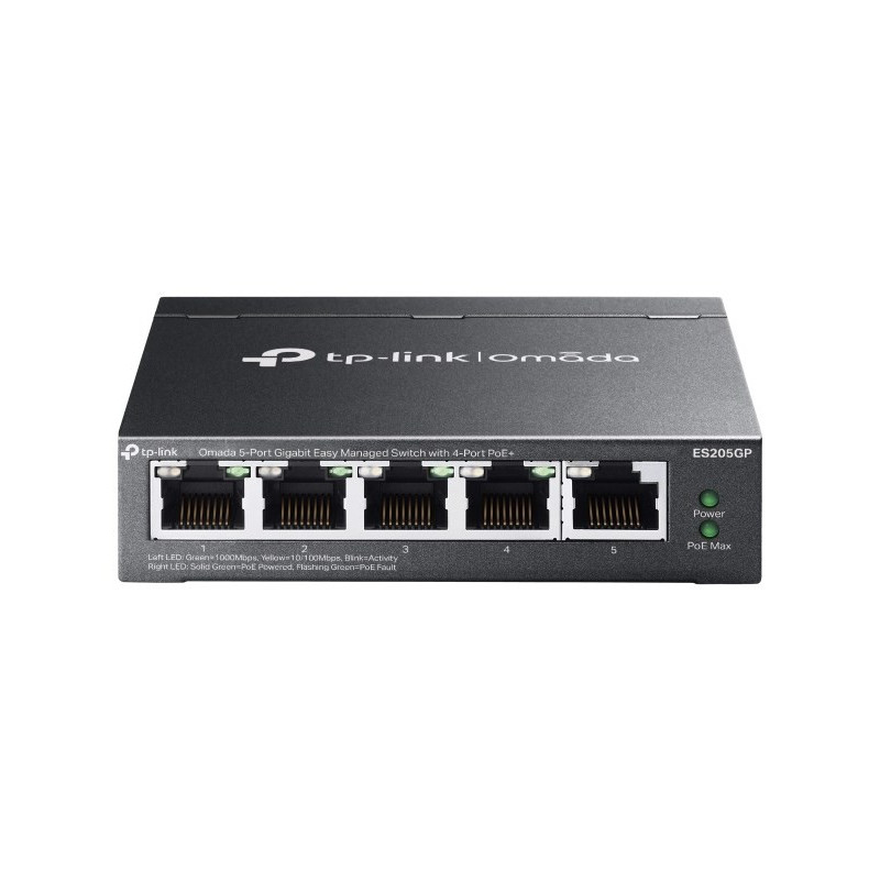 TP-Link Omada ES205G Managed Gigabit Ethernet (10 / 100 / 1000) Power over Ethernet (PoE) Black