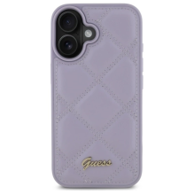 Guess Quilted Metal Logo dėklas, skirtas iPhone 16 - šviesiai violetinė