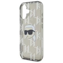 Karl Lagerfeld IML Karl Head Electroplated iPhone 16 Case - Black