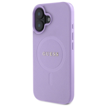 Guess Saffiano MagSafe iPhone 16 Case - Purple