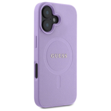 Guess Saffiano MagSafe iPhone 16 Case - Purple