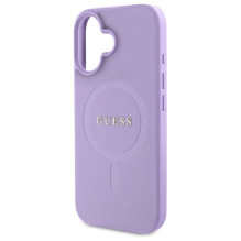 Guess Saffiano MagSafe iPhone 16 Case - Purple