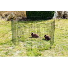 KERBL Run, large 8-piece modular playpen for dogs, cats, rabbits and rodents - 57x78 cm