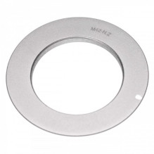 Lens adapter for M42 lenses on Nikon Ai Z cameras, silver