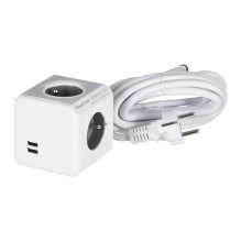 Extender - Allocacoc PowerCube Extended, 3 M, 4 AC Sockets