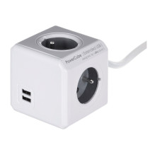 Extender - Allocacoc PowerCube Extended, 3 M, 4 AC Sockets