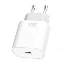 Sieninis įkroviklis XO L91, USB-C, 25 W + USB-C į Lightning kabelis (baltas)