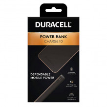 Powerbank Duracell Charge 10, PD 18W, 10000mAh (juodas)