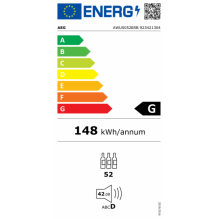 82 cm aukščio įmontuojamas vyno šaldytuvas AEG AWUS052B5B