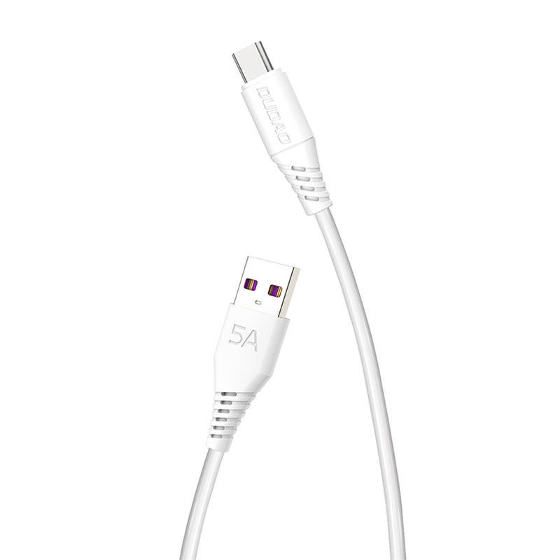 USB to USB-C Cable Dudao L2T 5A, 2m (White)