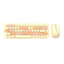 Belaidė klaviatūros + pelės rinkinys MOFII Bean 2.4G (Pieno arbata)