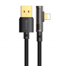 USB prie žaibo prizmės 90 laipsnių kabelis Mcdodo CA-3511, 1,8 m (juodas)