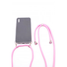 Evelatus Samsung A40 Dėklas su virve Pink Transparent
