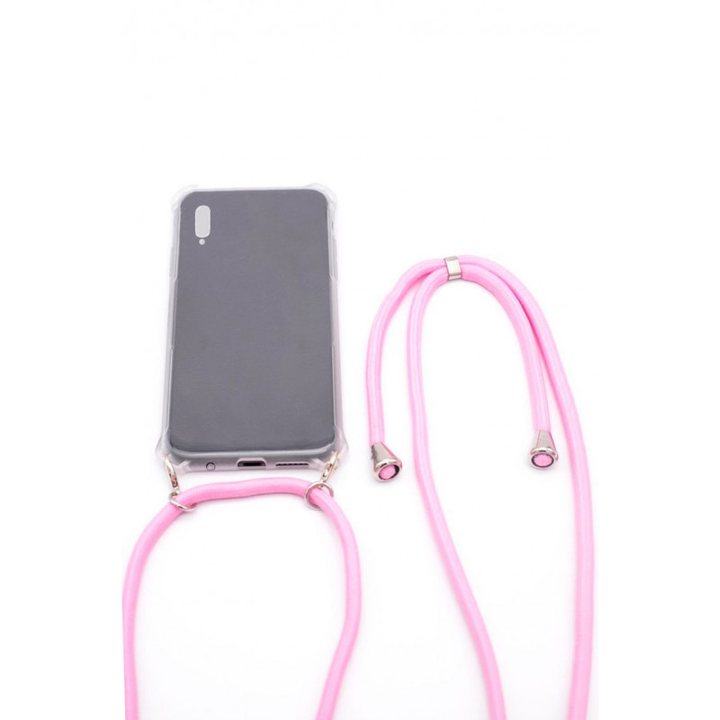 Evelatus Samsung A40 Case with rope Pink Transparent