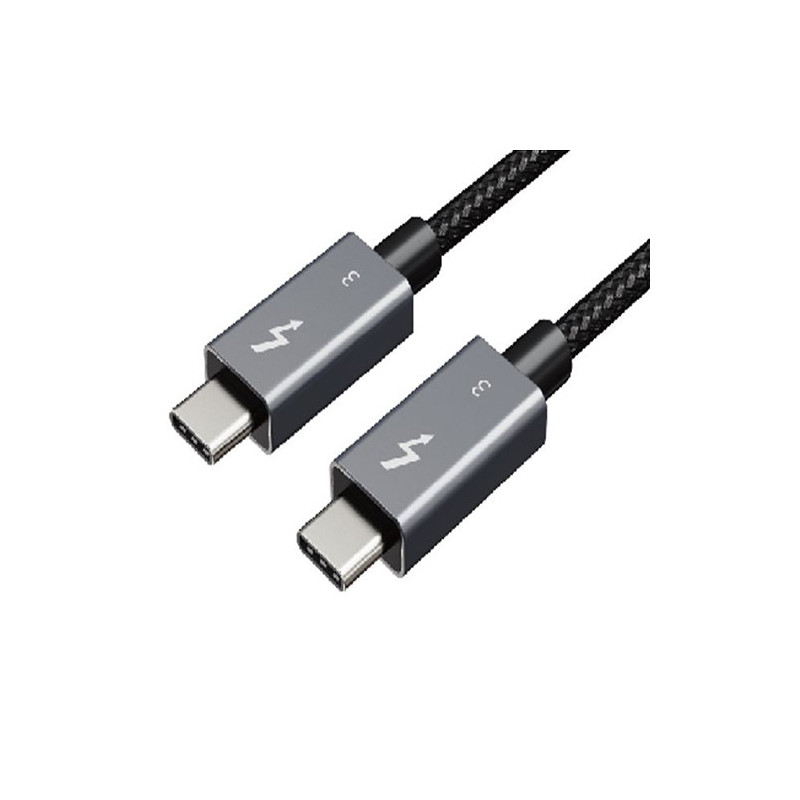 Cable Thunderbolt 3, Type C - Type C, 40Gbps, 100W, 20V/ 5A, 4K/ 60HZ, 1m