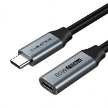 Extension Cable USB 3.0 Type-C (M) - USB Type-C (F), 5Gbps, 60W, 4K/ 60Hz, 0.5m