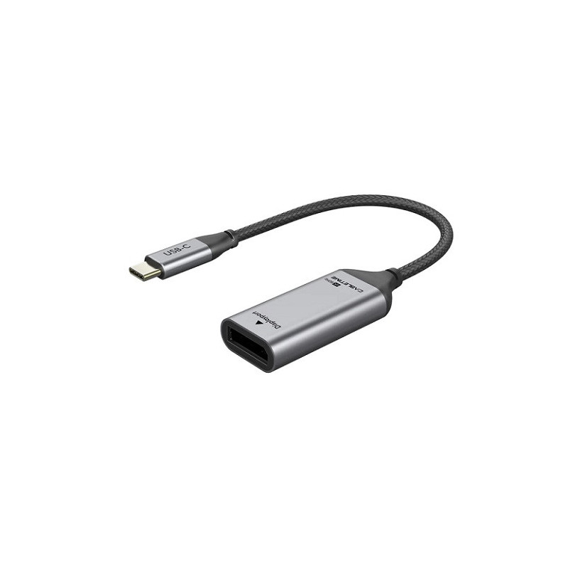 Adapteris USB-C (M) - DisplayPort (F), 4K/ 60Hz, su paauksuotomis jungtimis