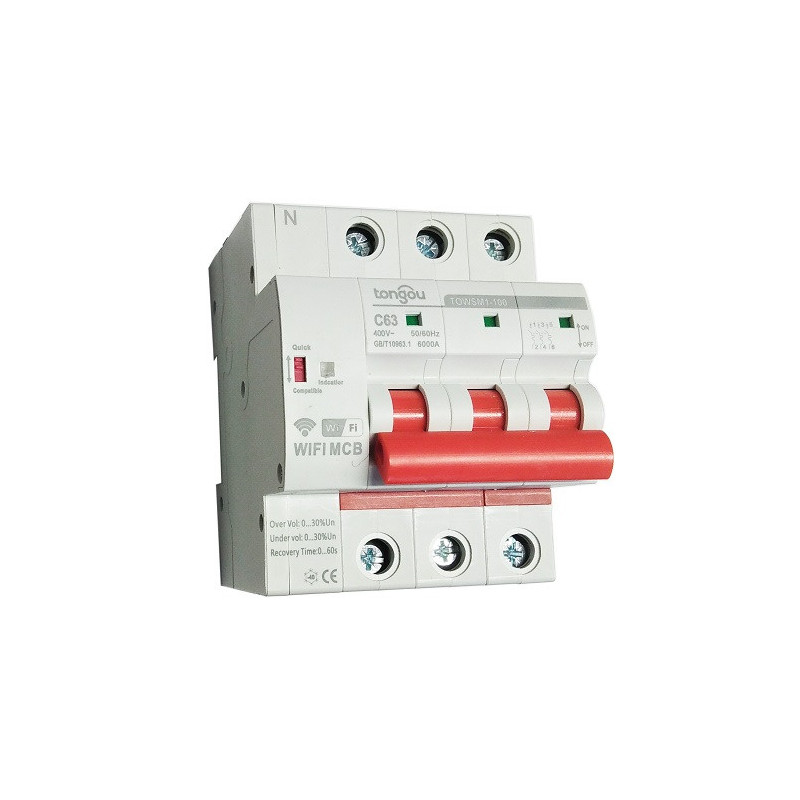 TUYA Smart circuit breaker 3-Pole, Wi-Fi, 63A