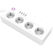 TUYA Smart Power Strip, 4 sockets + 4 USB, with switch, cord 1.8m