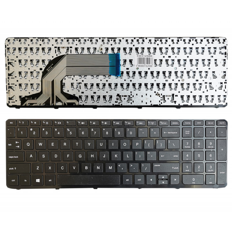 Keyboard HP 250: G2, G3 255: G2, G3 256: G2, G3. With frame