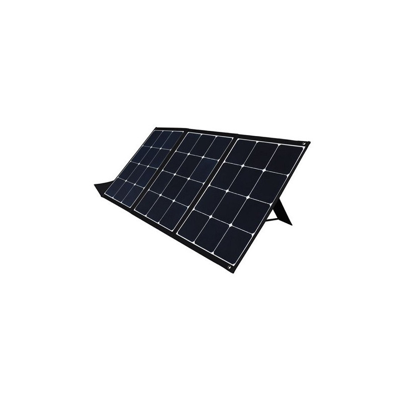 Sulankstomas saulės įkroviklis 120W, 2xUSB, QC3.0, su adapteriais