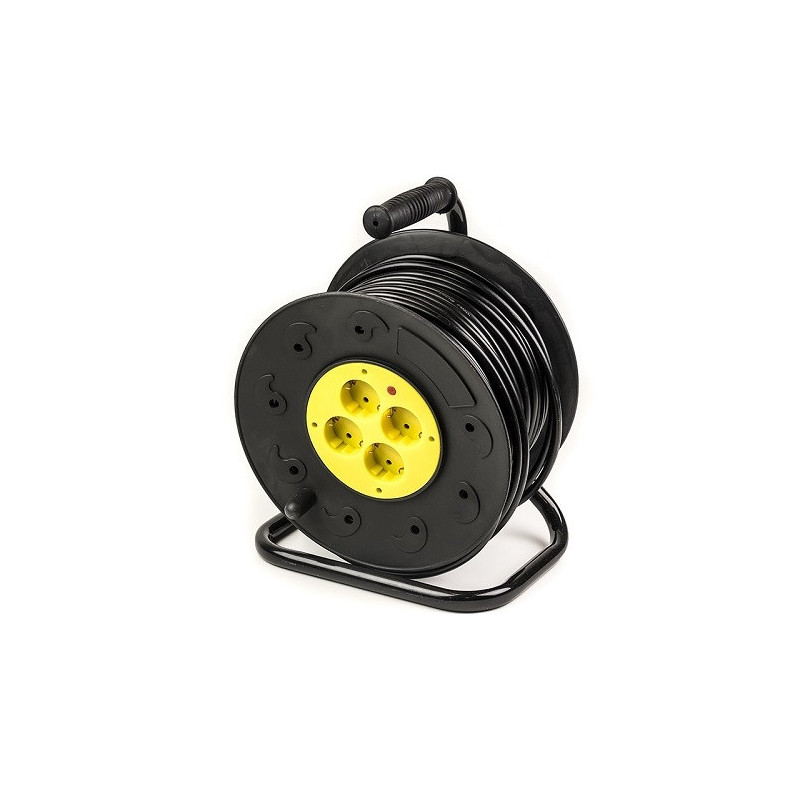 Extension Cord with Reel 50m, 4 sockets, 3x2.5mm2