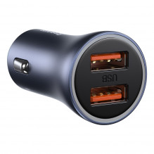 Baseus Golden Contactor Pro automobilinis įkroviklis, 2x USB, 40W (pilka)