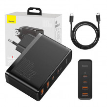 Travel Charger Baseus GaN2 Pro Quick 2x USB + 2x USB-C, 100W, EU (Black)