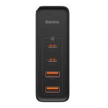 Kelioninis įkroviklis Baseus GaN2 Pro Quick 2x USB + 2x USB-C, 100W, EU (juodas)
