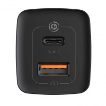 Greitas kelioninis įkroviklis Baseus GaN2 Lite USB+C 65W EU (juodas)