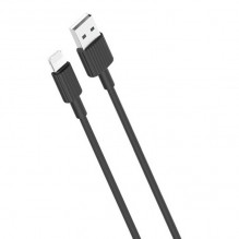 USB laidas prie Lightning XO NB156, 2.1A 1m (juodas)