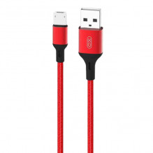 USB kabelis į Micro USB XO NB143, 2m (raudonas)