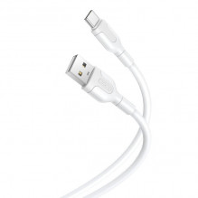 USB laidas į USB-C XO NB212 2.1A 1m (baltas)