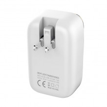 Wall charger LDNIO A4405 4USB, LED lamp + USB-C Cable