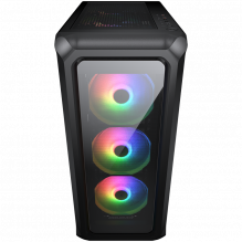 COUGAR | Archon 2 RGB (Black) | PC Case | Mid Tower / TG Front Panel / 3 x ARGB Fans / 3mm TG Left Panel