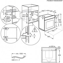 Juodos spalvos garinė orkaitė Electrolux EOB8S39H