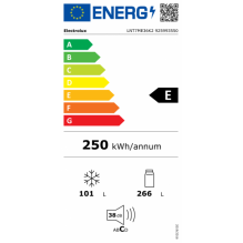 201 cm aukščio juodo stiklo durimis No Frost šaldytuvas su šaldikliu Electrolux LNT7ME36K2