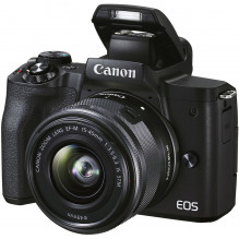 Canon EOS M50 Mark II 15-45 IS STM (Black) - Baltoje dėžutėje (white box)