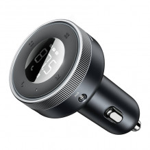 „Baseus Enjoy“ automobilinis belaidis MP3 įkroviklis, „Bluetooth 5.0“, „microSD“, AUX (juoda)