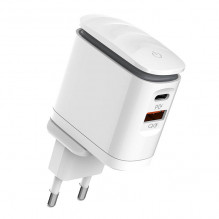 Wall charger LDNIO A2423C USB, USB-C + Lightning cable