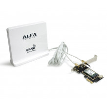 ALFA NETWORK Wi-Fi 6E PCIe kortelė su skydine antena